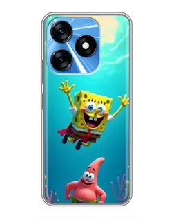 Чехол для TECNO Spark 10 с картинкой «Спанч Боб под водой» Чехол для TECNO Spark 10 с картинкой «Спанч Боб под водой»