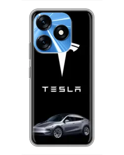 Чехол для TECNO Spark 10 с картинкой «Tesla Model Y» Чехол для TECNO Spark 10 с картинкой «Tesla Model Y»