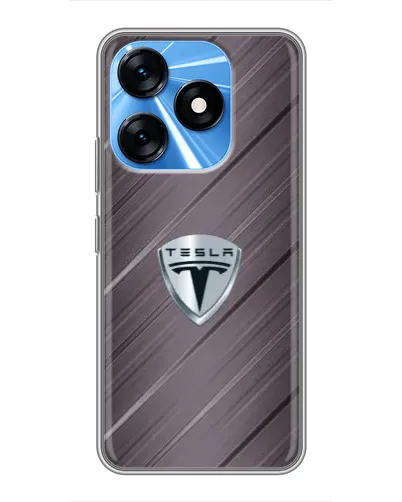 Чехол для TECNO Spark 10 с картинкой «Металлическая текстура Tesla» Чехол для TECNO Spark 10 с картинкой «Металлическая текстура Tesla»