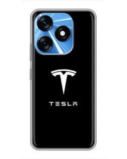 Чехол для TECNO Spark 10 с картинкой «Tesla White Logo» Чехол для TECNO Spark 10 с картинкой «Tesla White Logo»
