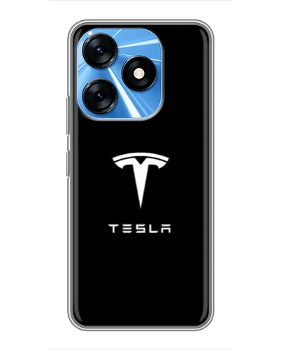 Чехол для TECNO Spark 10 с картинкой «Tesla White Logo» Чехол для TECNO Spark 10 с картинкой «Tesla White Logo»