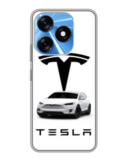 Чехол для TECNO Spark 10 с картинкой «Tesla White Style» Чехол для TECNO Spark 10 с картинкой «Tesla White Style»