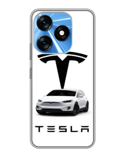 Чехол для TECNO Spark 10 с картинкой «Tesla White Style» Чехол для TECNO Spark 10 с картинкой «Tesla White Style»