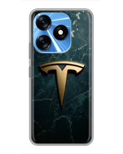 Чехол для TECNO Spark 10 с картинкой «Мраморная Tesla Gold» Чехол для TECNO Spark 10 с картинкой «Мраморная Tesla Gold»