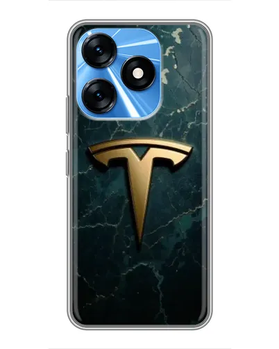 Чехол для TECNO Spark 10 с картинкой «Мраморная Tesla Gold» Чехол для TECNO Spark 10 с картинкой «Мраморная Tesla Gold»