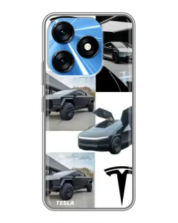 Чехол для TECNO Spark 10 с картинкой «Коллаж Cybertruck Tesla» Чехол для TECNO Spark 10 с картинкой «Коллаж Cybertruck Tesla»