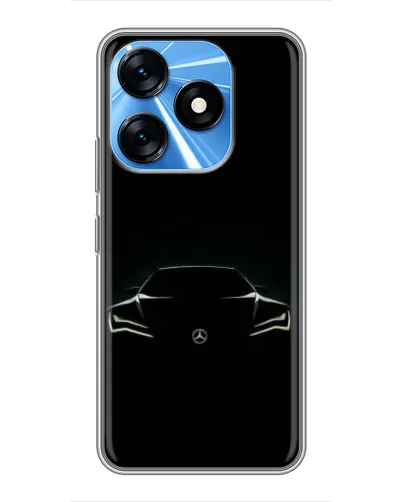 Чехол для TECNO Spark 10 с картинкой «Mercedes — силуэт авто» Чехол для TECNO Spark 10 с картинкой «Mercedes — силуэт авто»