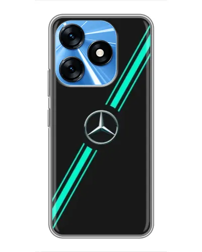 Чехол для TECNO Spark 10 с картинкой «Спортивные линии Mercedes» Чехол для TECNO Spark 10 с картинкой «Спортивные линии Mercedes»