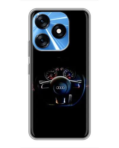 Чехол для TECNO Spark 10 с картинкой «Салон Audi — руль» Чехол для TECNO Spark 10 с картинкой «Салон Audi — руль»