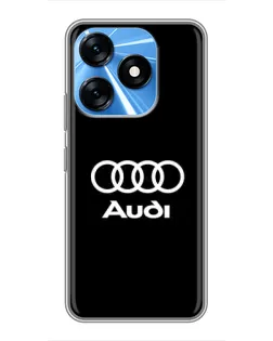 Чехол для TECNO Spark 10 с картинкой «Классическое лого Audi»