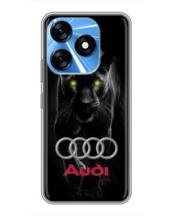 Чохол для TECNO Spark 10 з картинкою «Пантера та Audi» Чохол для TECNO Spark 10 з картинкою «Пантера та Audi»