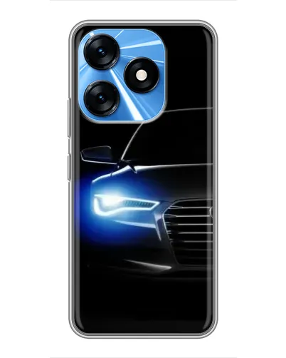 Чехол для TECNO Spark 10 с картинкой «Неоновый взгляд Audi» Чехол для TECNO Spark 10 с картинкой «Неоновый взгляд Audi»