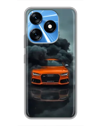 Чехол для TECNO Spark 10 с картинкой «Audi в облаках дыма» Чехол для TECNO Spark 10 с картинкой «Audi в облаках дыма»