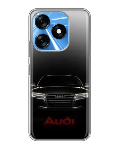 Чехол для TECNO Spark 10 с картинкой «Audi — градиентный контур» Чехол для TECNO Spark 10 с картинкой «Audi — градиентный контур»