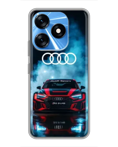 Чехол для TECNO Spark 10 с картинкой «Audi Sport — неон» Чехол для TECNO Spark 10 с картинкой «Audi Sport — неон»