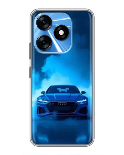 Чехол для TECNO Spark 10 с картинкой «Audi — голубая энергия» Чехол для TECNO Spark 10 с картинкой «Audi — голубая энергия»