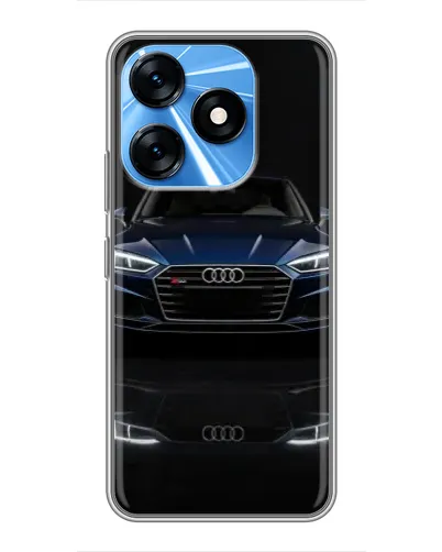 Чехол для TECNO Spark 10 с картинкой «Audi — ночное отражение» Чехол для TECNO Spark 10 с картинкой «Audi — ночное отражение»