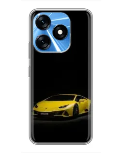 Чехол для TECNO Spark 10 с картинкой «Lamborghini желтый акцент» Чехол для TECNO Spark 10 с картинкой «Lamborghini желтый акцент»