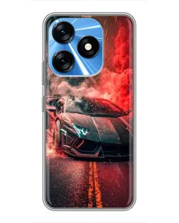 Чехол для TECNO Spark 10 с картинкой «Lamborghini красный дым» Чехол для TECNO Spark 10 с картинкой «Lamborghini красный дым»