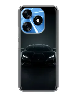 Чехол для TECNO Spark 10 с картинкой «Черный Lamborghini Aventador» Чехол для TECNO Spark 10 с картинкой «Черный Lamborghini Aventador»