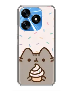 Чехол для TECNO Spark 10 с картинкой «Пушин с кексом» Чехол для TECNO Spark 10 с картинкой «Пушин с кексом»