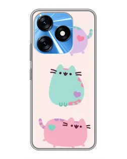 Чехол для TECNO Spark 10 с картинкой «Pusheen трио» Чехол для TECNO Spark 10 с картинкой «Pusheen трио»