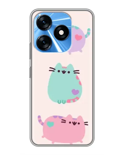 Чехол для TECNO Spark 10 с картинкой «Pusheen трио» Чехол для TECNO Spark 10 с картинкой «Pusheen трио»