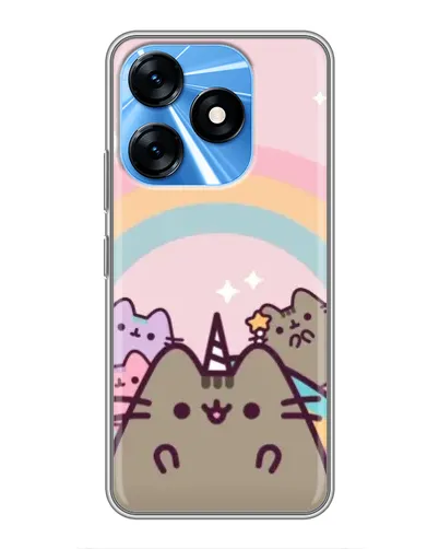 Чехол для TECNO Spark 10 с картинкой «Единорог Pusheen» Чехол для TECNO Spark 10 с картинкой «Единорог Pusheen»