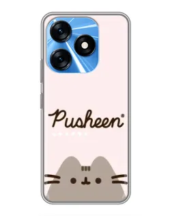 Чехол для TECNO Spark 10 с картинкой «Pusheen логотип» Чехол для TECNO Spark 10 с картинкой «Pusheen логотип»