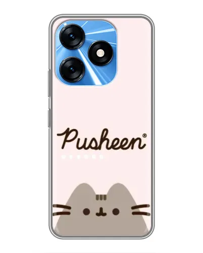 Чехол для TECNO Spark 10 с картинкой «Pusheen логотип» Чехол для TECNO Spark 10 с картинкой «Pusheen логотип»