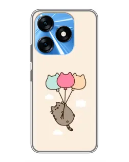 Чехол для TECNO Spark 10 с картинкой «Пушин на шариках» Чехол для TECNO Spark 10 с картинкой «Пушин на шариках»