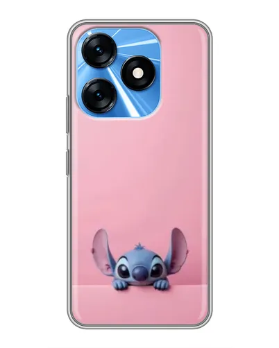 Чехол для TECNO Spark 10 с картинкой «Stitch выглядывает»