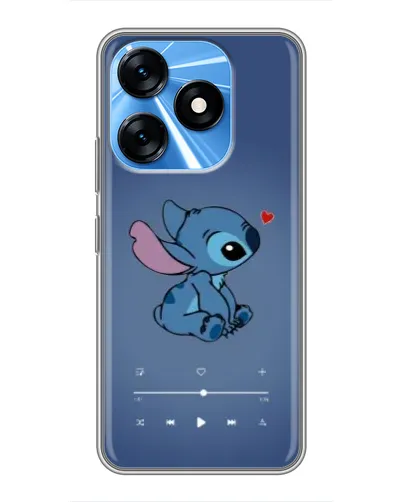 Чехол для TECNO Spark 10 с картинкой «Музыкальный Stitch»