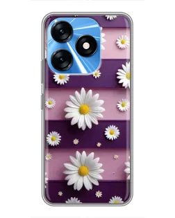 Чохол для TECNO Spark 10 з картинкою «Ромашки на фіолетовому» Чохол для TECNO Spark 10 з картинкою «Ромашки на фіолетовому»