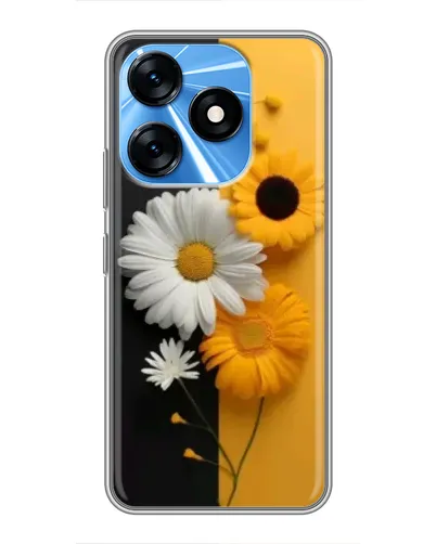Чехол для TECNO Spark 10 с картинкой «Подсолнух и ромашка» Чехол для TECNO Spark 10 с картинкой «Подсолнух и ромашка»