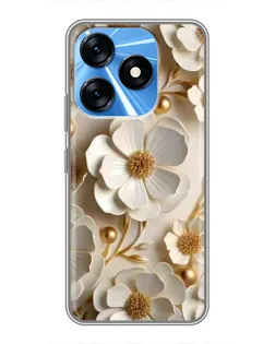 Чохол для TECNO Spark 10 з картинкою «Білі паперові квіти» Чохол для TECNO Spark 10 з картинкою «Білі паперові квіти»