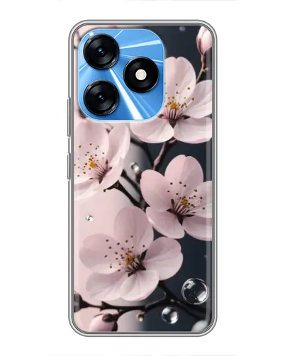 Чохол для TECNO Spark 10 з картинкою «Ніжня сакура та краплі» Чохол для TECNO Spark 10 з картинкою «Ніжня сакура та краплі»