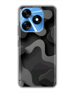 Чехол для TECNO Spark 10 с картинкой «Темный абстрактный камуфляж» Чехол для TECNO Spark 10 с картинкой «Темный абстрактный камуфляж»