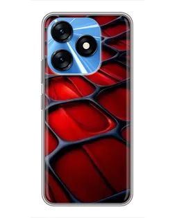 Чехол для TECNO Spark 10 с картинкой «Красная глянцевая сетка» Чехол для TECNO Spark 10 с картинкой «Красная глянцевая сетка»