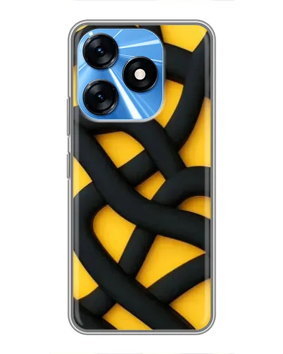 Чохол для TECNO Spark 10 з картинкою «Чорне жовте переплетення» Чохол для TECNO Spark 10 з картинкою «Чорне жовте переплетення»