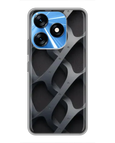 Чохол для TECNO Spark 10 з картинкою «Об'ємне сіре плетіння» Чохол для TECNO Spark 10 з картинкою «Об'ємне сіре плетіння»