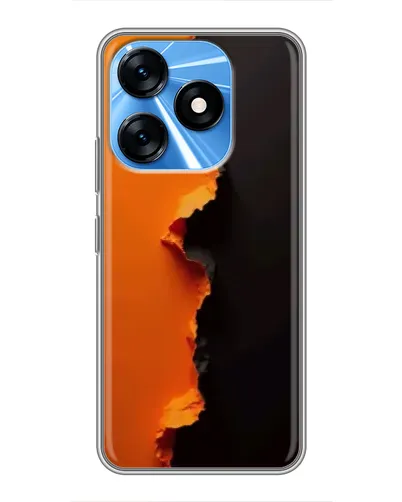 Чохол для TECNO Spark 10 з картинкою «Помаранчевий розлом» Чохол для TECNO Spark 10 з картинкою «Помаранчевий розлом»
