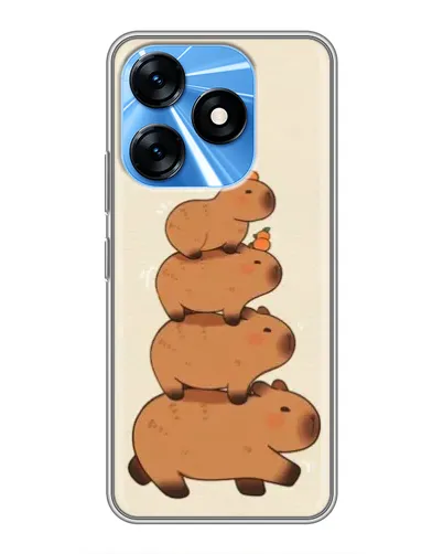 Чехол для TECNO Spark 10 с картинкой «Башня из капибар» Чехол для TECNO Spark 10 с картинкой «Башня из капибар»