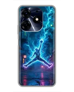 Чехол для TECNO Spark 10c с картинкой «Jordan Gold Jumpman» Чехол для TECNO Spark 10c с картинкой «Jordan Gold Jumpman»