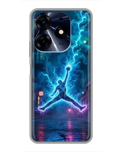 Чехол для TECNO Spark 10c с картинкой «Jordan Gold Jumpman»