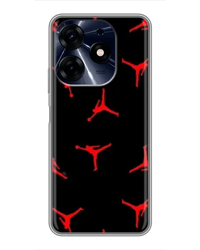 Чехол для TECNO Spark 10c с картинкой «Jordan Red Pattern»