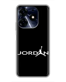 Чехол для TECNO Spark 10c с картинкой «Jordan White Logo»