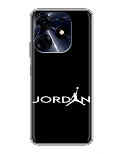 Чехол для TECNO Spark 10c с картинкой «Jordan White Logo»