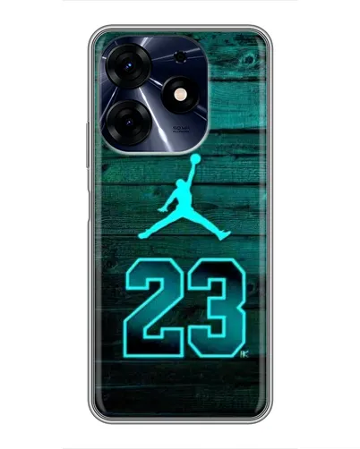 Чехол для TECNO Spark 10c с картинкой «Jordan Cyan 23»