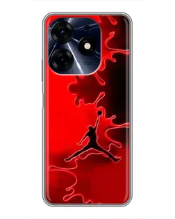Чехол для TECNO Spark 10c с картинкой «Jordan Red Smoke»